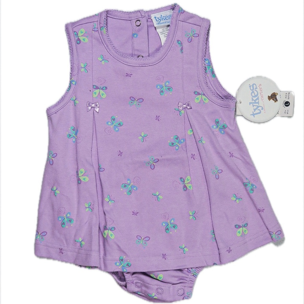 VINTAGE/Y2K Tykes By Carters Bodysuit  Twirl With Butterflies BNWT Size 3/6m